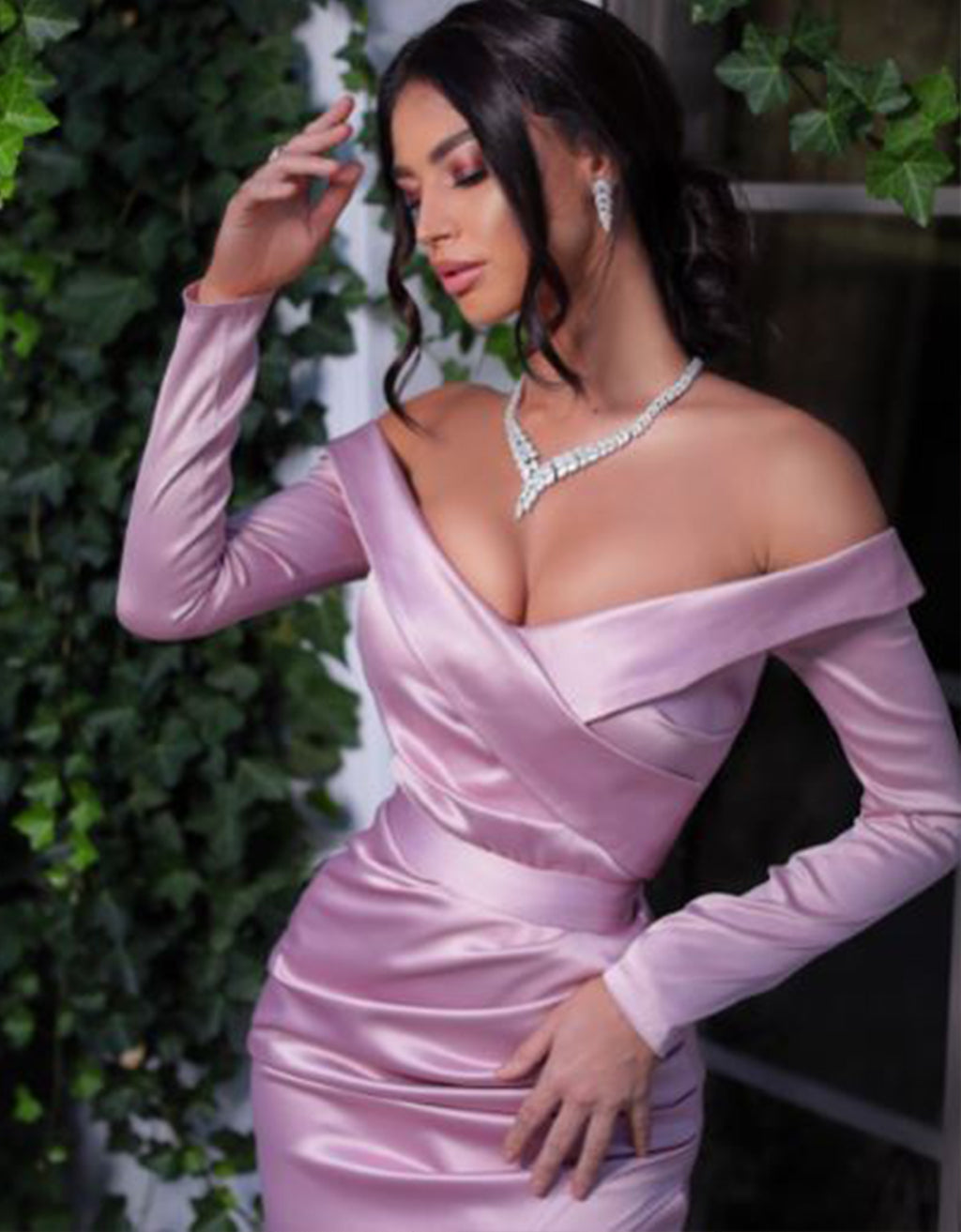 SEXY WRAP DRESS WITH FULL SLEEVES - FlorentinaVllasaliu